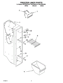 04 - Freezer Liner Parts parts for Whirlpool Refrigerator ED2CHQXKQ05 from AppliancePartsPros.com