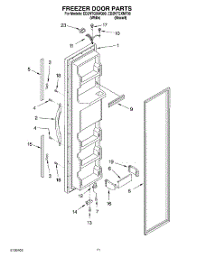 07 - Freezer Door Parts parts for Whirlpool Refrigerator ED2NTGXMQ00 from AppliancePartsPros.com