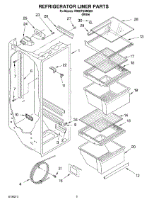 02 - Refrigerator Liner Parts parts for Whirlpool Refrigerator ED0GTQXMQ00 from AppliancePartsPros.com