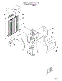 04 - Air Flow parts for Whirlpool Refrigerator 6ED20TKXGW01 from AppliancePartsPros.com