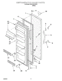 06 - Refrigerator Door parts for Whirlpool Refrigerator 6ED20TKXGW01 from AppliancePartsPros.com