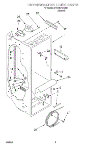 02 - Refrigerator Liner parts for Whirlpool Refrigerator 4YED25PQFN03 from AppliancePartsPros.com