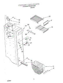 04 - Freezer Liner parts for Whirlpool Refrigerator 4YED25PQFN03 from AppliancePartsPros.com
