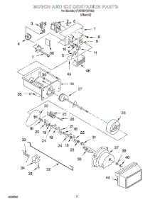 05 - Motor And Ice Container parts for Whirlpool Refrigerator 4YED25PQFN03 from AppliancePartsPros.com