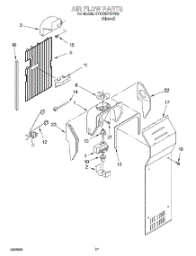 10 - Air Flow parts for Whirlpool Refrigerator 4YED25PQFN03 from AppliancePartsPros.com