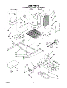 07 - Unit parts for Whirlpool Refrigerator 5VED1WTKKT01 from AppliancePartsPros.com