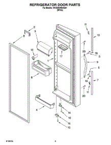 06 - Refrigerator Door Parts parts for Whirlpool Refrigerator 5VGS3SHGKQ01 from AppliancePartsPros.com