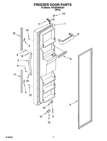 07 - Freezer Door Parts parts for Whirlpool Refrigerator 5VGS3SHGKQ01 from AppliancePartsPros.com