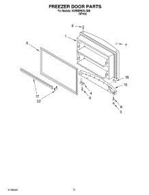 06 - Freezer Door parts for Whirlpool Refrigerator 5GR9SHKXLQ00 from AppliancePartsPros.com
