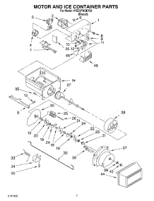 05 - Motor And Ice Container parts for Whirlpool Refrigerator 4YGD27DCHT01 from AppliancePartsPros.com
