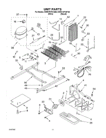 07 - Unit parts for Whirlpool Refrigerator 5VED1WTKKQ00 from AppliancePartsPros.com