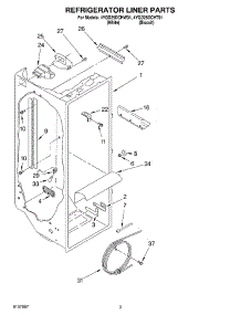 02 - Refrigerator Liner parts for Whirlpool Refrigerator 4YGD25DCHT01 from AppliancePartsPros.com