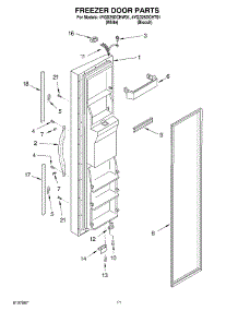 07 - Freezer Door parts for Whirlpool Refrigerator 4YGD25DCHT01 from AppliancePartsPros.com