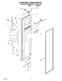 07 - Freezer Door parts for Whirlpool Refrigerator 4YGD27DCHT01 from AppliancePartsPros.com