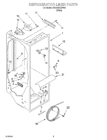 02 - Refrigerator Liner parts for Whirlpool Refrigerator 2VGD23DQFW02 from AppliancePartsPros.com