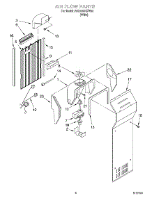 05 - Air Flow parts for Whirlpool Refrigerator 2VGD23DQFW02 from AppliancePartsPros.com
