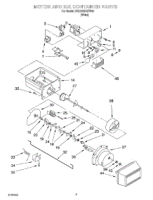 06 - Motor And Ice Container parts for Whirlpool Refrigerator 2VGD23DQFW02 from AppliancePartsPros.com