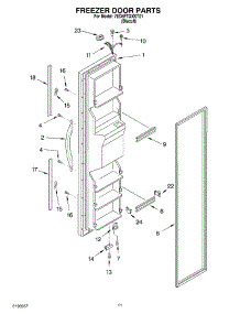 07 - Freezer Door parts for Whirlpool Refrigerator 7ED5FTGXKT01 from AppliancePartsPros.com