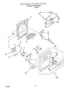 09 - Dispenser Front parts for Whirlpool Refrigerator 2VGD23DQFW02 from AppliancePartsPros.com