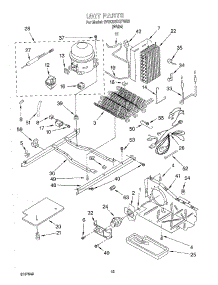 10 - Unit parts for Whirlpool Refrigerator 2VGD23DQFW02 from AppliancePartsPros.com