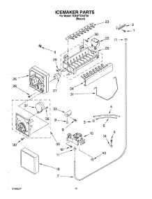 12 - Icemaker parts for Whirlpool Refrigerator 7ED5FTGXKT01 from AppliancePartsPros.com
