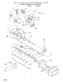 05 - Motor And Ice Container parts for Whirlpool Refrigerator 2VGD27DQFN01 from AppliancePartsPros.com