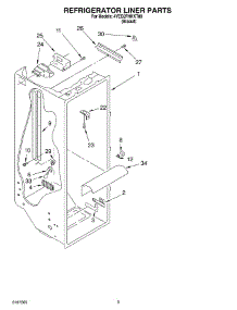 02 - Refrigerator Liner parts for Whirlpool Refrigerator 4YED2FHKKT00 from AppliancePartsPros.com