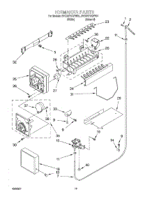 12 - Icemaker parts for Whirlpool Refrigerator 2VGD27DQFN01 from AppliancePartsPros.com