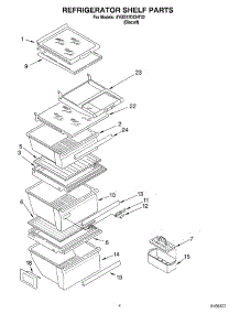 03 - Refrigerator Shelf parts for Whirlpool Refrigerator 4YGD27DCHT02 from AppliancePartsPros.com