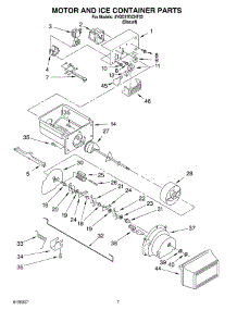 05 - Motor And Ice Container parts for Whirlpool Refrigerator 4YGD27DCHT02 from AppliancePartsPros.com
