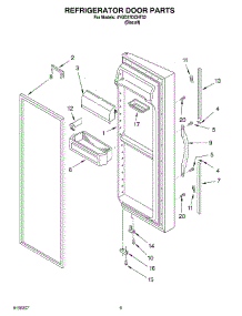 06 - Refrigerator Door parts for Whirlpool Refrigerator 4YGD27DCHT02 from AppliancePartsPros.com
