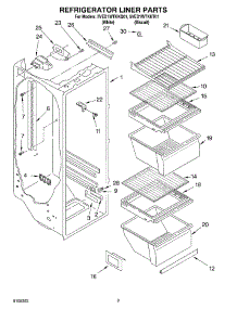 02 - Refrigerator Liner parts for Whirlpool Refrigerator 5VED1WTKKQ01 from AppliancePartsPros.com