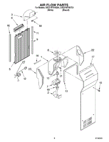 04 - Air Flow parts for Whirlpool Refrigerator 5VED1WTKKQ01 from AppliancePartsPros.com