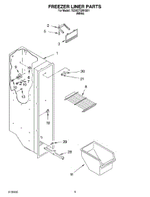 03 - Freezer Liner parts for Whirlpool Refrigerator 7ED0GTQXKQ01 from AppliancePartsPros.com