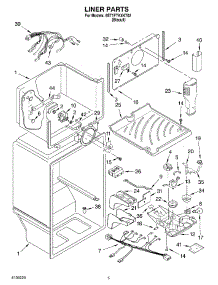 03 - Liner parts for Whirlpool Refrigerator 8ET1FTKXKT02 from AppliancePartsPros.com