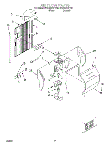10 - Air Flow parts for Whirlpool Refrigerator 2VGD27DQFW01 from AppliancePartsPros.com