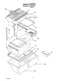 05 - Shelf parts for Whirlpool Refrigerator 8ET1FTKXKT02 from AppliancePartsPros.com
