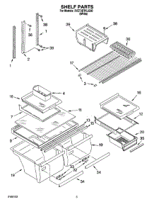 03 - Shelf Parts parts for Whirlpool Refrigerator 5VET3DTKLQ00 from AppliancePartsPros.com
