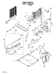 05 - Unit Parts parts for Whirlpool Refrigerator 5VET3DTKLQ00 from AppliancePartsPros.com
