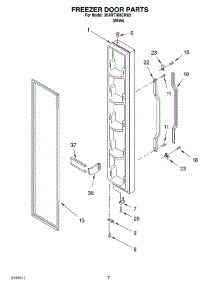 05 - Freezer Door parts for Whirlpool Refrigerator 3KART700GW03 from AppliancePartsPros.com
