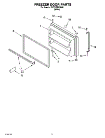 06 - Freezer Door Parts, Optional Parts parts for Whirlpool Refrigerator 5VET3DTKLQ00 from AppliancePartsPros.com
