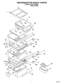 03 - Refrigerator Shelf parts for Whirlpool Refrigerator 3XART745GW02 from AppliancePartsPros.com