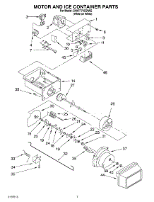 05 - Motor And Ice Container parts for Whirlpool Refrigerator 3XART745GW02 from AppliancePartsPros.com