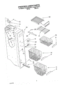 04 - Freezer Liner parts for Whirlpool Refrigerator 4YGD27DCHW01 from AppliancePartsPros.com