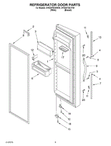 06 - Refrigerator Door parts for Whirlpool Refrigerator 4YGD27DCHW01 from AppliancePartsPros.com