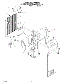 10 - Air Flow parts for Whirlpool Refrigerator 4YGD27DCHW01 from AppliancePartsPros.com