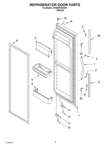 06 - Refrigerator Door parts for Whirlpool Refrigerator 4YED5FHQKT00 from AppliancePartsPros.com