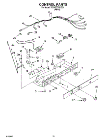 11 - Control parts for Whirlpool Refrigerator 7ED0GTQXKQ01 from AppliancePartsPros.com