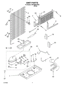 04 - Unit parts for Whirlpool Refrigerator 3VET18GKGW02 from AppliancePartsPros.com