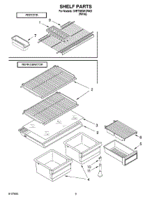 05 - Shelf, Optional parts for Whirlpool Refrigerator 3VET18GKGW02 from AppliancePartsPros.com